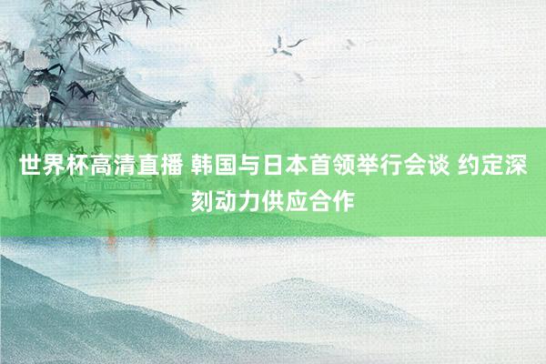 世界杯高清直播 韩国与日本首领举行会谈 约定深刻动力供应合作