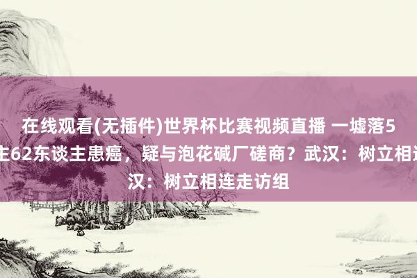 在线观看(无插件)世界杯比赛视频直播 一墟落585东谈主62东谈主患癌，疑与泡花碱厂磋商？武汉：树立相连走访组