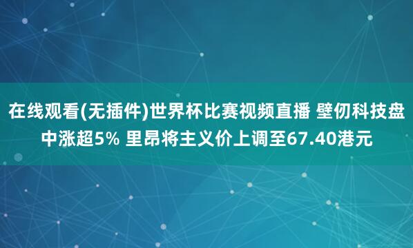 在线观看(无插件)世界杯比赛视频直播 壁仞科技盘中涨超5% 里昂将主义价上调至67.40港元