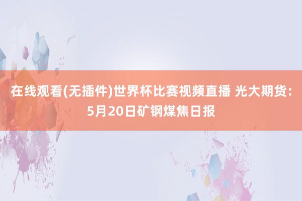 在线观看(无插件)世界杯比赛视频直播 光大期货：5月20日矿钢煤焦日报