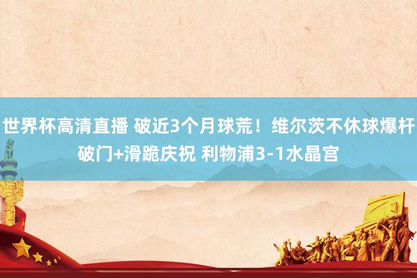 世界杯高清直播 破近3个月球荒!维尔茨不休球爆杆破门+滑跪庆祝 利物浦3-1水晶宫