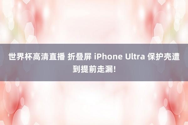 世界杯高清直播 折叠屏 iPhone Ultra 保护壳遭到提前走漏!