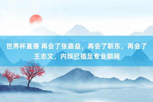 世界杯直播 再会了张嘉益,再会了靳东,再会了王志文,内娱已插足专业期间
