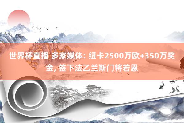 世界杯直播 多家媒体: 纽卡2500万欧+350万奖金, 签下法乙兰斯门将若恩