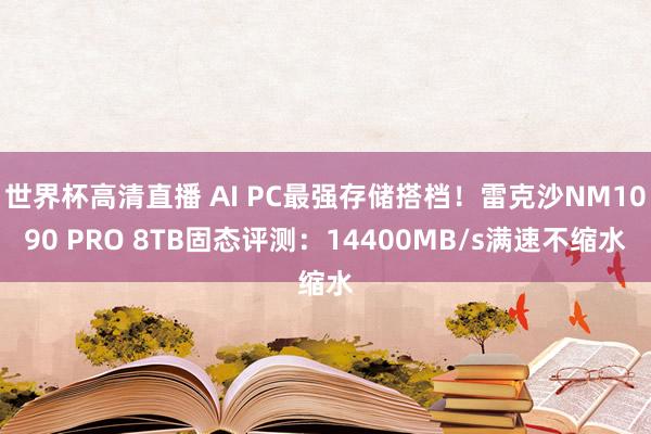 世界杯高清直播 AI PC最强存储搭档!雷克沙NM1090 PRO 8TB固态评测:14400MB/s满速不缩水