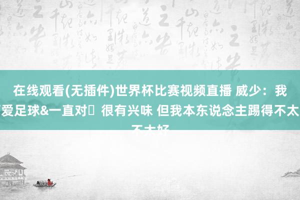 在线观看(无插件)世界杯比赛视频直播 威少：我可爱足球&一直对⚽很有兴味 但我本东说念主踢得不太好