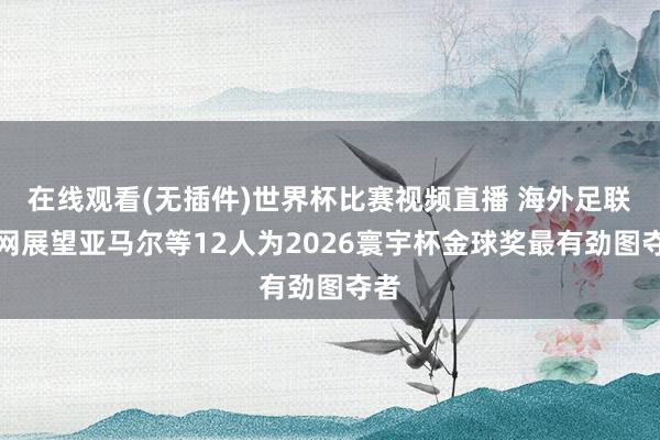 在线观看(无插件)世界杯比赛视频直播 海外足联官网展望亚马尔等12人为2026寰宇杯金球奖最有劲图夺者