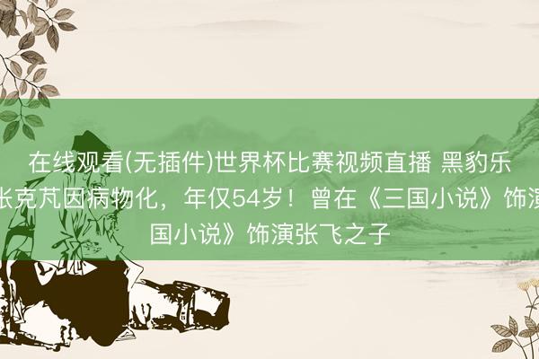 在线观看(无插件)世界杯比赛视频直播 黑豹乐队前主唱张克芃因病物化,年仅54岁!曾在《三国小说》饰演张飞之子