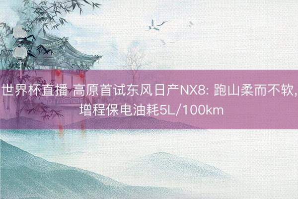 世界杯直播 高原首试东风日产NX8: 跑山柔而不软, 增程保电油耗5L/100km